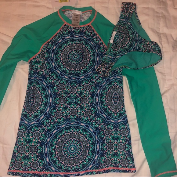swim wear two piece long sleeve